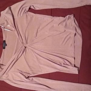 Pink long sleeve crop top